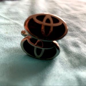 Toyota Stainless Steel & Black Cufflinks (EUC)